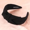 CURASA Knotted Headband for Women Black Headband Wide Headbands Non Slip Top Knot Hairband Fashion Hair Accessories for Women Girls