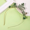 PHALIN St. Patrick's Day Headbands for Women Glitter Enamel Shamrock Hairband Letter LUCKY IRISH Headpiece Party Favors St. Patrick's Day Hair Accessory Gifts (Happy St.Patrick's Day)
