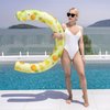Pool Noodle Set - 2 Pack Inflatable Swimming Noodles for Adults Pool Noodles Floats Pink Yellow Curved Swimming Pool Float for Summer Vacation Sea Beach Lake Exercise Party （Flamingo & Pineapple）
