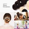 Hair Bun Maker Kit - 3 Bun Donuts, 2 French Twist Wraps, 10 Bobby Pins, 10 Elastic Bands for Women and Kids - Black Color