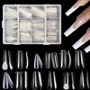 288PCS Dual Forms for Polygel Full Cover False Nail Tips with 12 Sizes Scale for Manicure Nail Art Design Salon