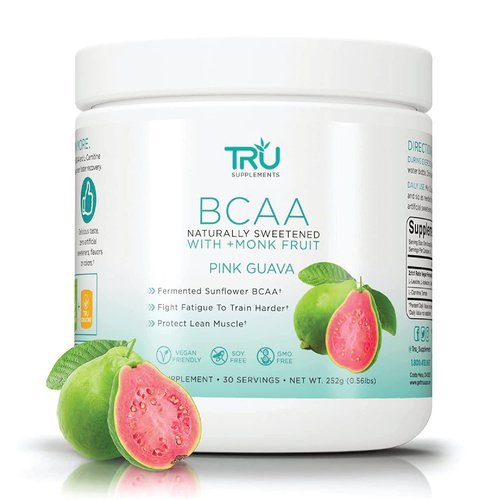 TRU BCAA Powder, Plant Based Branched Chain Amino Acids, Vegan Friendly, Zero Calories, No Artifi...