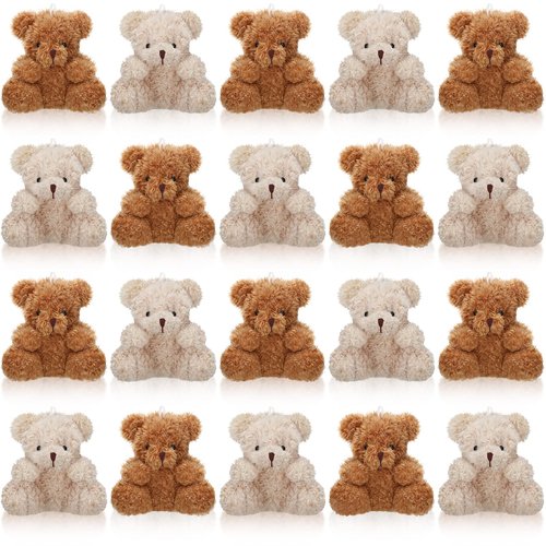 Chivao 20 Pcs Mini Plush Bears 4&#39;&#39; Small Bear Bulk Stuffed Animal Toys Tiny Soft Bear Doll Presen...