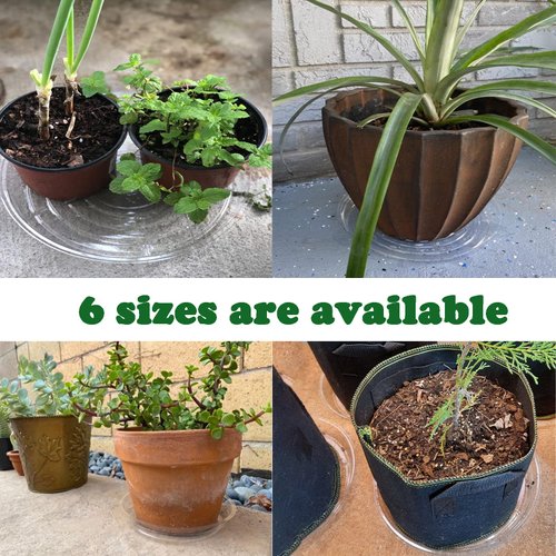 20 Pack Clear Plastic Plant Saucers (8 inch) Drip Trays Plant Plate Dish for Indoor Planters Flower Pots, Bulk