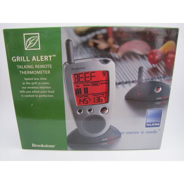 Brookstone Grill Alert Talking Remote Meat Thermometer