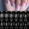 LoveOurHome 600pc Almond Gel X Nail Tips Short Fake Nails Clear XS False Nail Tips Full Cover Soft Gel Artificial Fingernails for Gel Acrylic Nails Extension Press on Nails Making