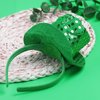XIELIME St. Patrick's Day Shamrock Headband, 1PCS Green Clover Leprechaun Hat Hair Band Sequin Shamrock Headwear Festival Hair Accessories for Women Girls Kids Holiday Parade Costume Party Supplies