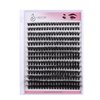 Lucky Fox DIY Lash Extensions Kit 280pcs Individual Lashes Clusters 40D 8-16mm Natural Fluffy Cat Eye Faux Mink Curl False Eyelash, Black
