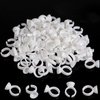 BTArtbox 300PCS Tattoo Rings Cups Disposable Glue Holder Plastic Tattoo Ink Pigment Ring Adhesive Makeup Rings Palette For Eyelash Extension Nail Art