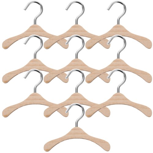 Toyvian Kids Hangers Kids Hangers Coat Hangers 10pcs Wooden Doll Doll Accessory Mini Hangers for Earrings 18 inch Doll Hangers Closet Hangers Doll Shirt Hangers Coat Hangers Coat Hangers