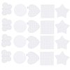EXCEART 50 Pcs Clear Plastic Mesh Canvas Plastic Sheets Needlepoint Embroidery Canvas for Cross Stitch Art Craft Heart Square Pentagram Round Butterfly
