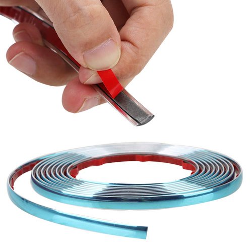 1/2"(12mm) Automotive Chrome Trim Molding 25Foot Universal Car Body Side Trim(Self Adhesive) All Vehicles Exterior Interior Door Window Bumper Scratch-Proof Decorative UV Protected