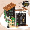 City Cafe Building Toy Set, Modular Coffee Shop Building Blocks Halloween Xmas Gift for Adult, Boy and Girls 14+, 1347pcs Mini Brick with LED (Not Compatible with Lego)