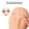 100Pcs Eyebrow Ruler Sticker Disposable Eyebrow Mapping Ruler Sticker for Microblading Permanent Makeup Henna, Brow Stencil Adhesive Measuring Shaper Tool LEES A.M.