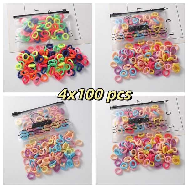 400pcs Colorful Elasticity Hair Ties for Toddler and Little Girls,Toddler Rubber Bands for Hair,Kids Elastic Hair Ties no Damage,Small Hair Ties,Colorful Hair Ties