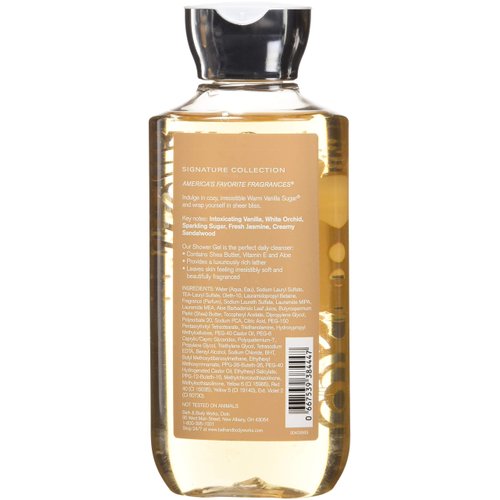 Bath and Body Works Warm Vanilla Sugar Signature Collection Shower Gel, 10 oz, new packaging