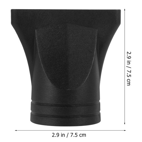 EXCEART Hair Dryer Nozzle 2Pcs Reusable Black Blow Dry Hair Dryer Diffusers Hair Blower Nozzles Replacements Hairdressing Salon Styling Accessory