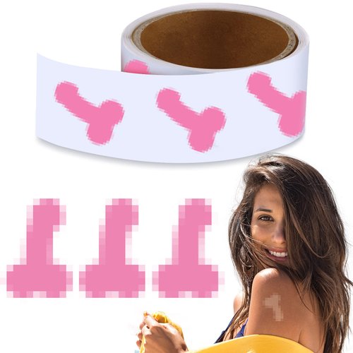 500 Pieces Funny Tanning Stickers for Body Self Adhesive Tanning Bed Stickers Tanning Sunbathing Stickers Body Stickers, 1.48 x 1 Inches
