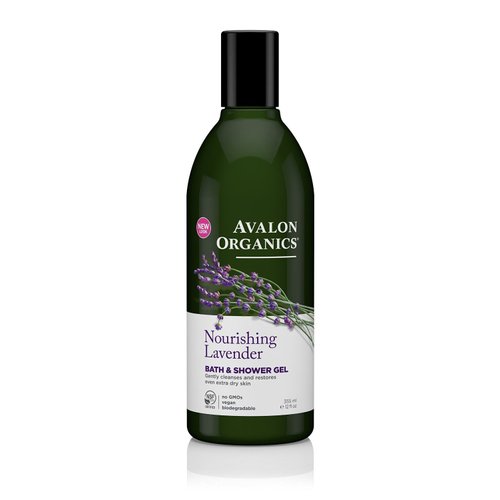 Avalon Organics Bath & Shower Gel, Lavender 12 oz (Pack of 7)
