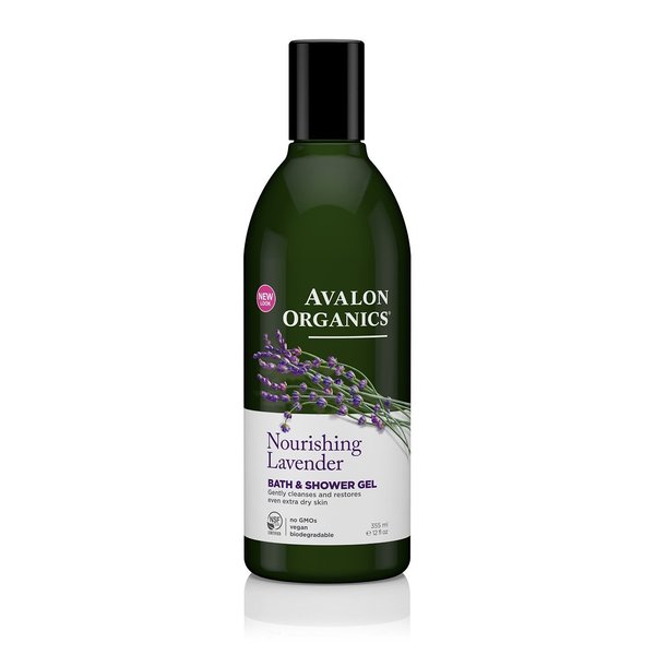 Avalon Organics Bath & Shower Gel, Lavender 12 oz (Pack of 7)