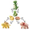 TUMAMA Stuffed Toys,Hanging Reversible Dinosaur & Egg Plushies Set for Easter Decoration Baby Gym Carseat Crib,Soft Plush Animal Toy for Kids Toddlers Boys Girls,3PCS