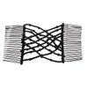 FXQHAN 4 Pieces Beads Hair Combs Magic Elastic Hair Clips Stretchy Hair Comb Double Clips for Women Hair Accessory