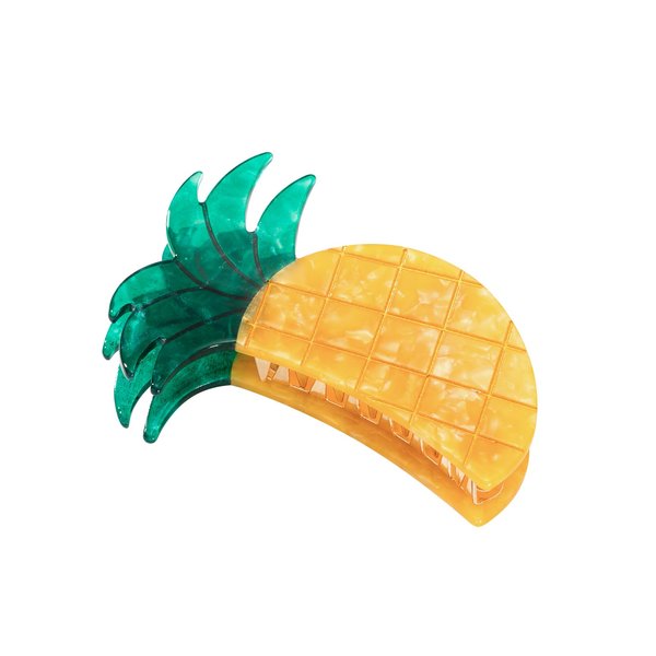 Pineapple Fruit Shaped Hair Claw Clip Fashion Summer Beach Medium Hair claw clips Strong Hold Hair Jaw Barrettes Hairpins Hair Ponytail Holder Decor Accessories for Women Girls Thin Thick Curly Fine