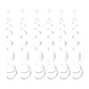 30 Pieces Silver Party Swirl Decorations Foil Swirl Hanging Decoration Plastic Streamer for Ceiling, Whirls Decorations for Birthday Wedding Anniversary Party Decorations