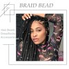 NAISKA 24PCS Hair Jewelry for Braids with Crystal Rhinestone Loc Dreadlock Accessories Metal Alloy Braid Clips Non-Piercing Ear Cuffs Locs Jewelry for Women Men Hair Accessories(Silver)