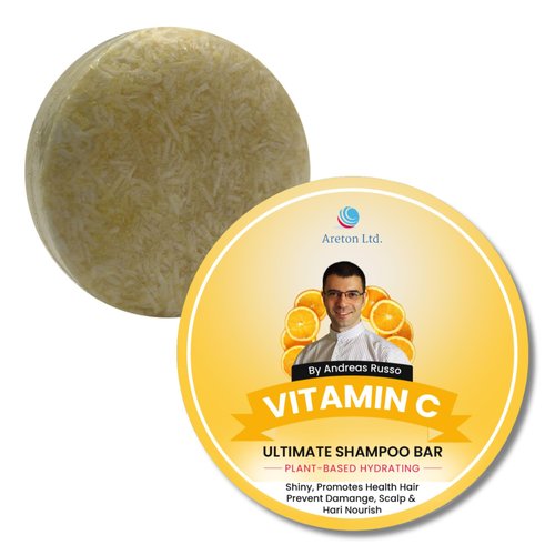 HandMade Solid Shampoo Bar – Natural Shampoo Bar and conditioner For Dry Hair, Hair Nourishment, Prevents Spilt Ends With Plant Based Hydrating SLS Free Shampoo Bar (Vitamin C)