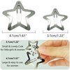 GKETN 12 PCS 1.61" Star Hair Clips Snap Hair Barrettes Non Slip Star Hair Accessories Women 2000s Y2K Silver Metal Hair Clips
