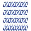 Uniclife 40 Pieces Key Tags 2 Inch Soft Plastic Key Chain Tags with Blank Paper Labels Clear Windows Protective Films and Split Rings Flexible Item Identifiers, Blue