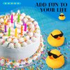 Chivao 36 Pcs Mini Rubber Ducks with 36 Sunglasses Rubber Ducks in Bulk Bathtub Duckies Toys for Kids Christmas Valentine's Day Gifts Birthday Party Favors Cruise(Yellow, Duck with Sunglasses)