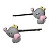 ELEPHANT Animal Bird Bobby PIn Hair Clip Accessory - Set of 2 Handmade