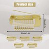 6pcs Chunni Clip with Safety Pins Wig Clips to Secure Hair Accessories Hair Extension Clips for Dupatta, Hijab Indian Costume, with Rubber Snap to Easy Operate (Gold)