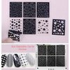 144Pcs Nail Vinyls Nail Art Stencil Sticker Set, 72 Designs of French Nail Airbrush Stencils, Acrylic Hollow Dual-use Nail Art Stickers DIY Manicure Decorative Supplies