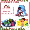 12 Pcs Christmas Gift Bags for Kids Drawstring Backpack Santa Claus Goodies Snack Treat Bags Presents Wrapping for Xmas Winter Holiday Birthday Party (13.2 x 16.3 Inch)