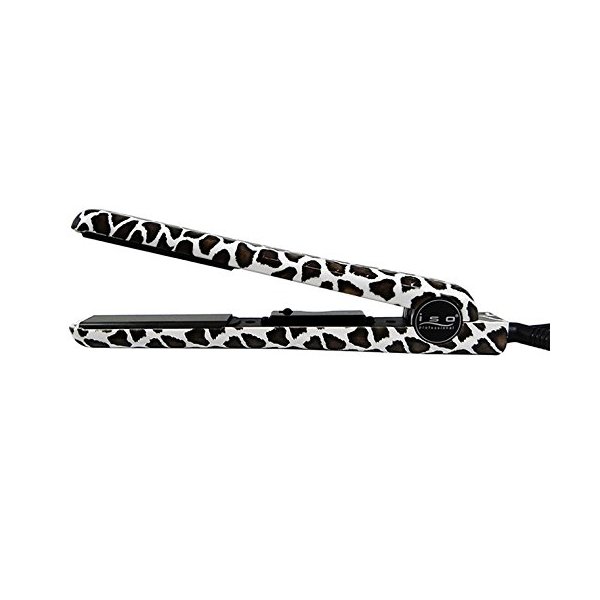 Iso Beauty Spectrum Pro Limited Animal 1.25 Inch Ceramic Plates Hair Straightener Flat Iron (Giraffe)
