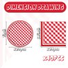 ACIYHN 40Pcs Red and White Gingham Party Decorations Disposable Checkered Birthday Plates And Napkins Serves 20 Buffalo Plaid Baby Shower Birthday Party Decorations