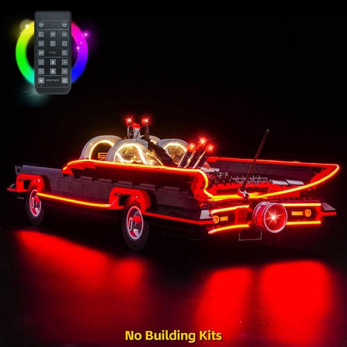 BrickBling LED Lighting Compatible with Lego The Classic TV Series Batmobile 76328 Building Set, Creative Light Kit, No Model Included (RC Version Light)