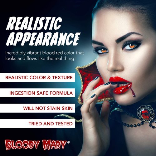 Bloody Mary Professional Fake Stage Blood, Body Paint Makeup .25 oz