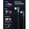 USB C to USB C Cable 6.6FT,TYPEC 3.1 GEN2,Right Angle USB-C 3.2 Gen 2 20Gbps Cable 4K@60Hz Video Monitor Cable 100W PD Fast Charging Cable.for Oculus Quest,MacBook Pro,AR,Switch,Phone 15,Laptops
