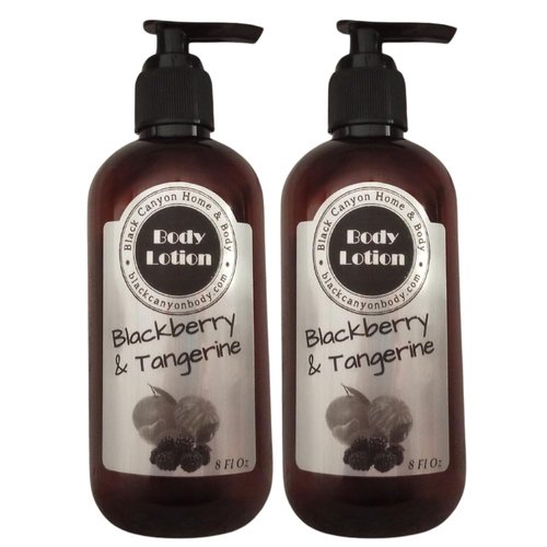 Black Canyon Blackberry & Tangerine Scented Luxury Body Lotion with Lanolin and Jojoba Oil, 8 Oz (2 Pack)