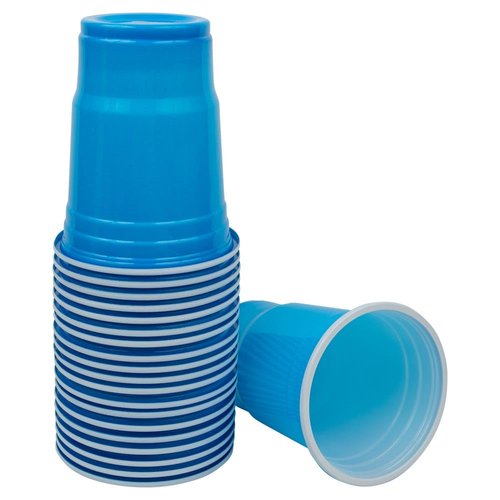 JAM Paper Plastic Party Cups - 12 oz - Sea Blue - 20 Glasses/Pack