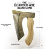 THE BEARDED AXE BEARD COMB | Original | Green Sandalwood/Boxwood | Artisan Crafted & Handmade