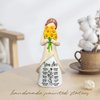 Bozspacer Inspirational Hand-Painted Figurine with Sunflower Bouquet, You are Beautiful, Amazing Resin Doll, Great Gift for Her, Girl Friends, Friends, 5.9 Inches Resin Doll Tabletop (You are)