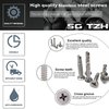 #10 x 2" Sheet Metal Screws 100Pcs 410 Stainless Steel Flat Head Tek Screws Fast Self Tapping Screws by SG TZH