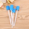 Healifty 100pcs Mouth Sponge Swabs Disposable Sponge Stick Oral Care Sponge Swab Tooth Cleaning Sponge (Blue)