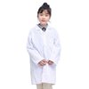 RLIAHALM Kid Lab Coat Doctor Unisex Role Play Scientist Halloween Career Day Dress Up Costume for boys and girl (White, Small)