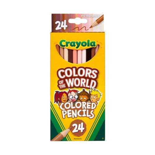 Crayola® Color Of The World Colored Pencils, 3 mm, Assorted Colors, Pack Of 24 Pencils